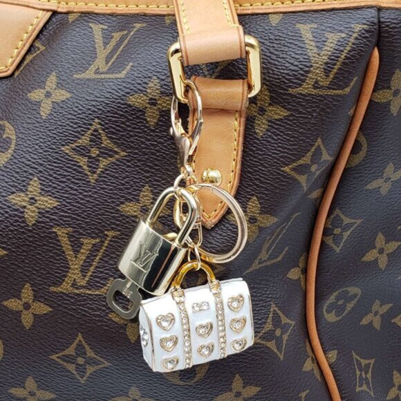 Authentic Louis Vuitton Lock & Key with unbranded Bagcharm, Keycharm, Keychain - Picture 2 of 6